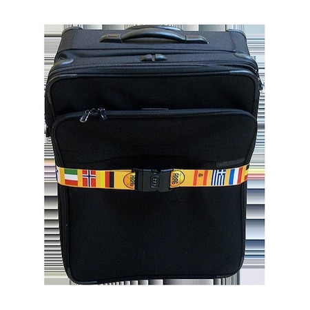 En Route Travelware En Route Travelware 143 70 in. International Flag Luggage Belt with Combo Lock - Yellow 143